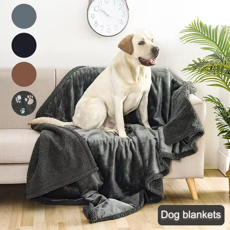 Thick Sherpa Flannel Pet Blanket