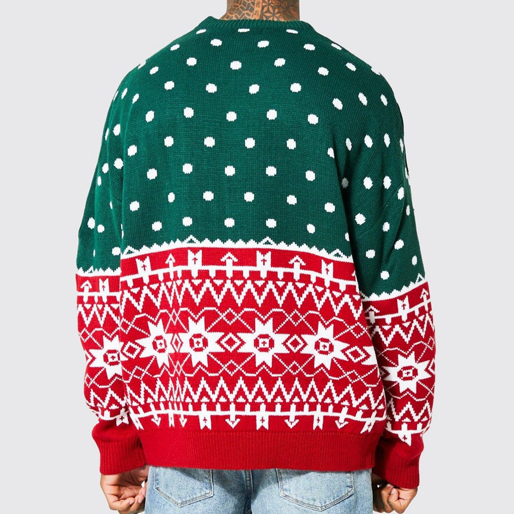 Men's Jacquard Knit Holiday Sweater (photo 3)