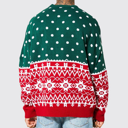 Men's Jacquard Knit Holiday Sweater (photo 3)