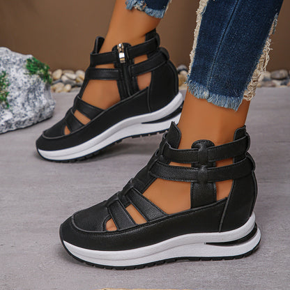 Women's Closed-Toe Cut-Out Platform Sandals (photo 2)