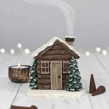 Log Cabin Incense Cone Burner