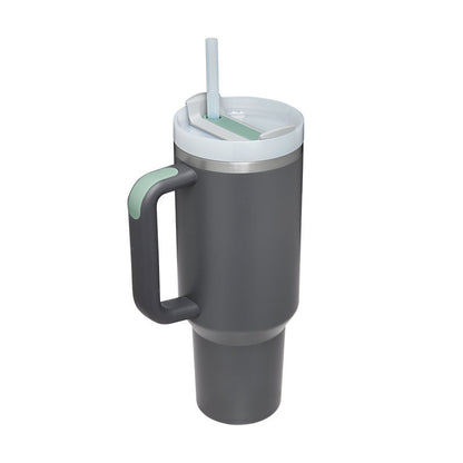 40 oz Insulated Stainless Steel Tumbler with Handle, Lid and Straw (photo 35)