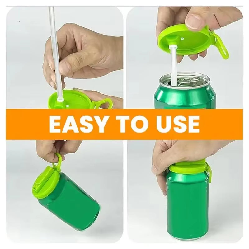 Reusable Soda Can Lid with Straw (photo 5)