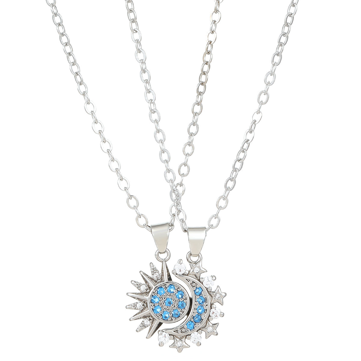 Sun and Moon Magnetic Couple Necklaces, Set of 2 (photo 6)