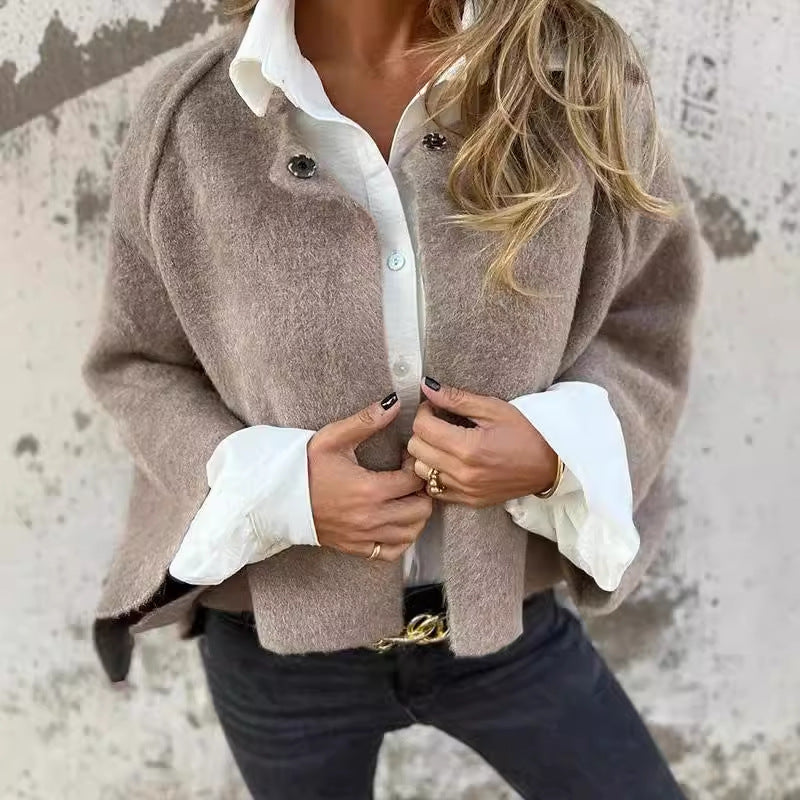 Women's Batwing-Sleeve Cropped Cardigan Jacket (photo 13)