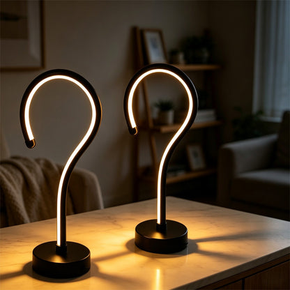 Question Mark Table Lamp, USB, 3 Color Temperatures