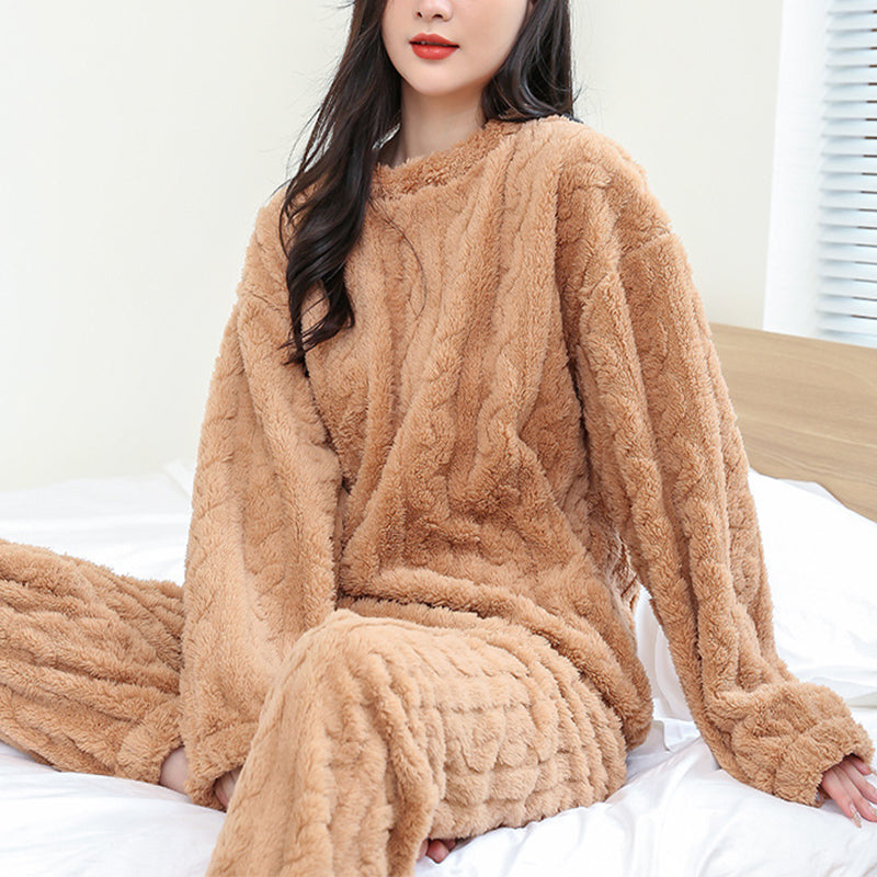 Women's Coral Fleece Pajama Set (photo 4)