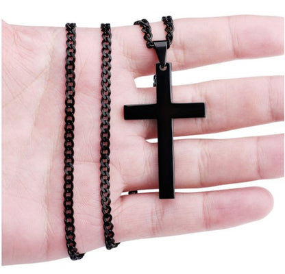 Stainless Steel Cross Pendant Necklace (photo 4)