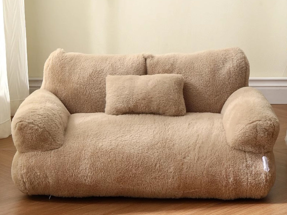 Plush Cat Sofa Bed with Pillow (photo 8)