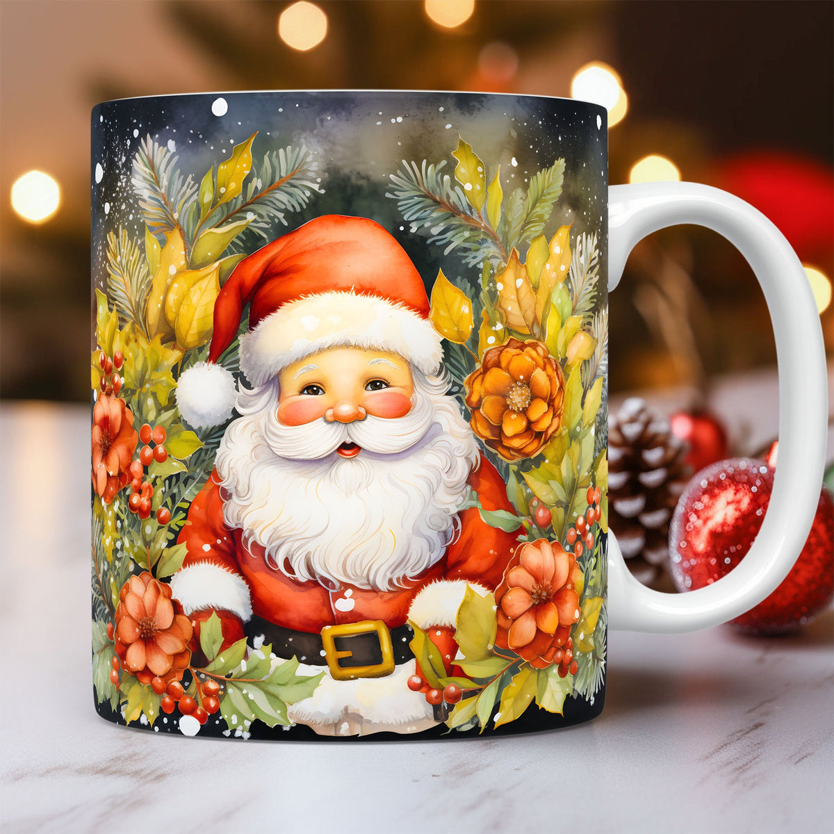 3D Santa Christmas Ceramic Mug, 325 ml (photo 12)