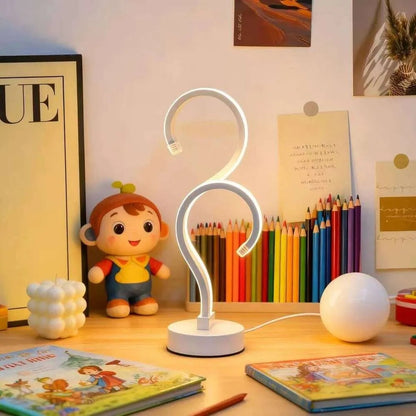 Double Question Mark Desk Lamp, USB, 3 Color Modes