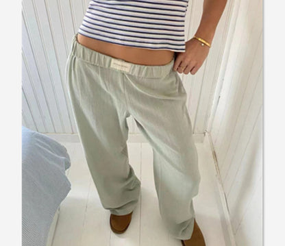 Women's Striped High-Waist Wide-Leg Pants (photo 7)