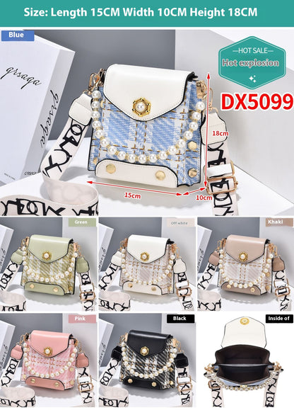 Mini Crossbody Phone Bag with Pearl Chain (photo 29)