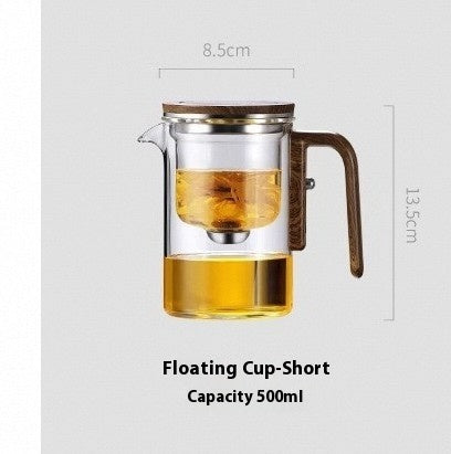 Magnetic Glass Tea Infuser Teapot with Wood Handle (photo 7)