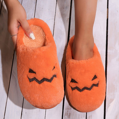 Pumpkin Plush House Slippers (photo 3)