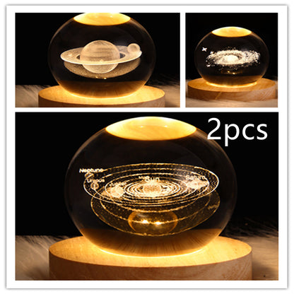 Wood Base Crystal Ball Night Lamp (photo 37)