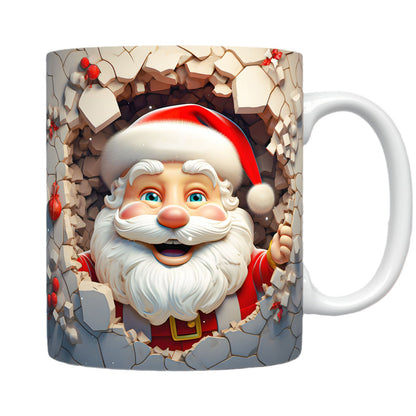 3D Santa Christmas Ceramic Mug, 325 ml (photo 6)