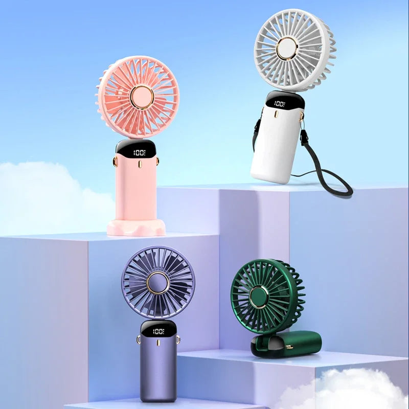 Foldable USB Rechargeable Handheld and Neck Fan (photo 6)