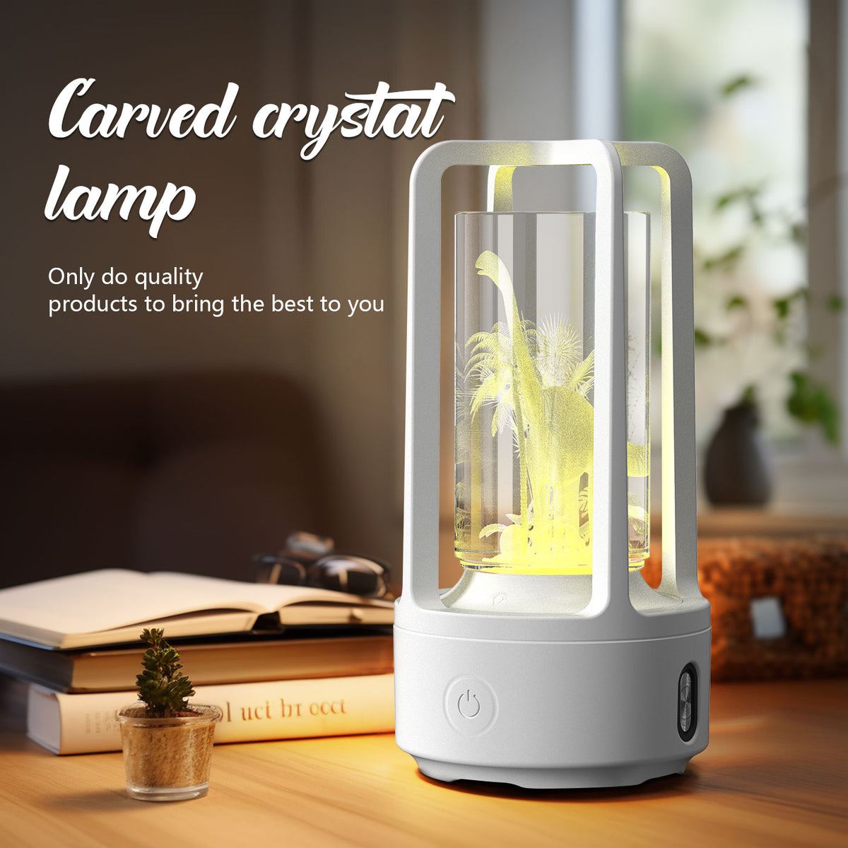 Acrylic or Crystal Night Lamp with Bluetooth Speaker (photo 2)