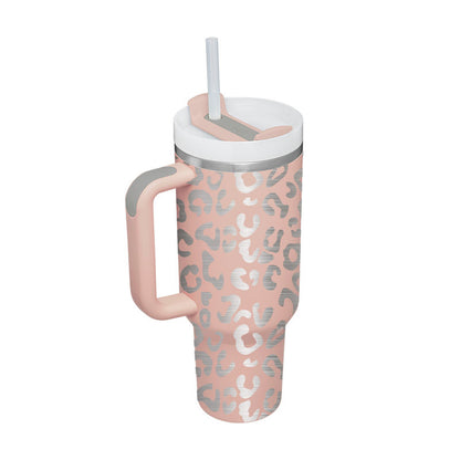 40 oz Insulated Stainless Steel Tumbler with Handle, Lid and Straw (photo 15)