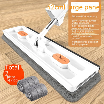 Large 360° Rotating Flat Mop with Stainless Steel Handle (photo 4)