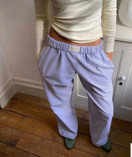 Women's Striped High-Waist Wide-Leg Pants (photo 10)