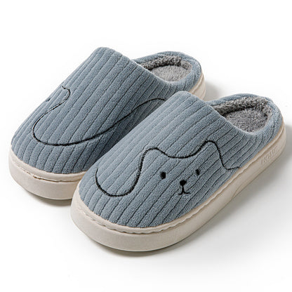 Striped Cat Plush House Slippers (photo 9)