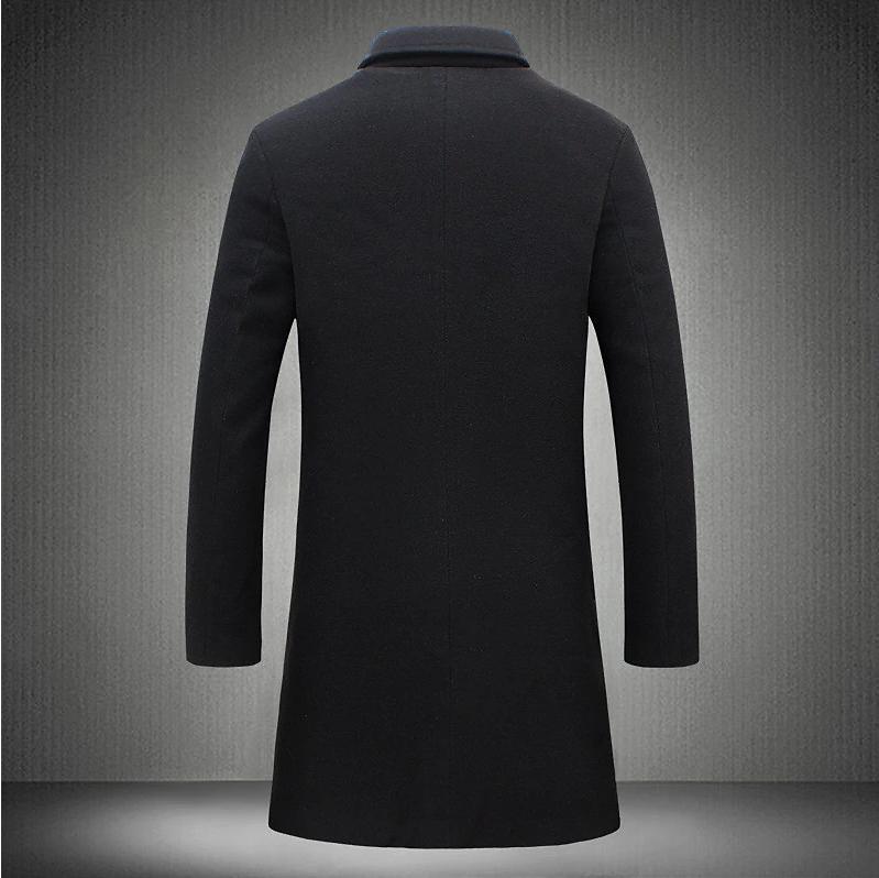 Men's Single-Breasted Mid-Length Overcoat (photo 5)