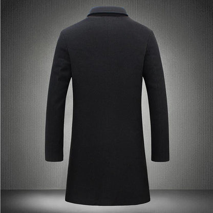 Men's Single-Breasted Mid-Length Overcoat (photo 5)