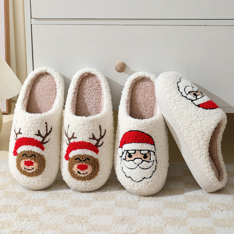Christmas Cartoon Plush Slippers (photo 3)