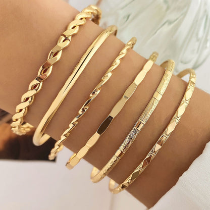 6-Piece Gold-Tone Chain Bracelet Set (photo 3)