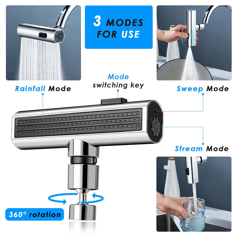 3-Mode Swivel Kitchen Faucet Extender (photo 5)