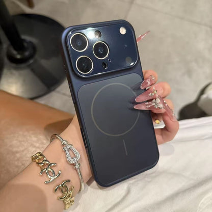 Magnetic Frosted Glass Phone Case for iPhone 13 to 17 Series (photo 7)
