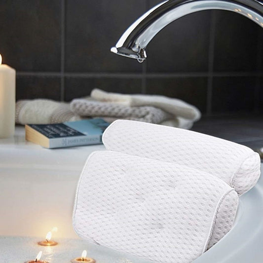 Bath Pillow with Suction Cups for Tub, Head and Neck Support Cushion (photo 1)