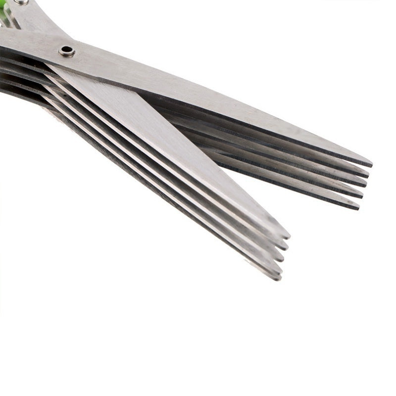 Multi-Blade Stainless Steel Herb Scissors (photo 10)