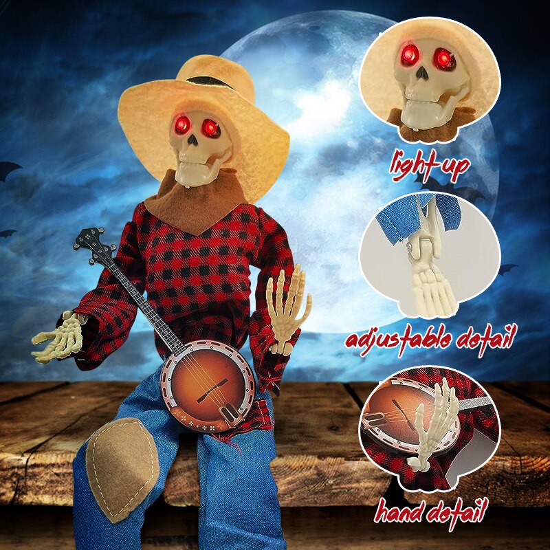Halloween Skeleton Guitarist Decoration (photo 6)