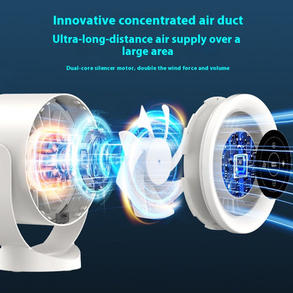 Rechargeable Desk Fan with Light, 100 Speeds (photo 4)