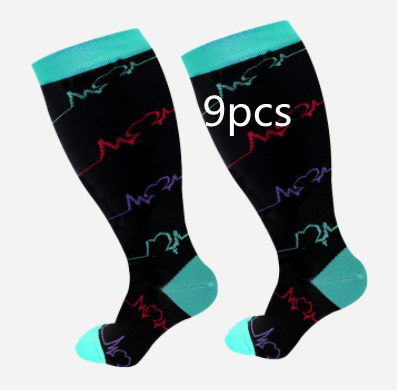 Plus-Size Printed Compression Socks (photo 12)