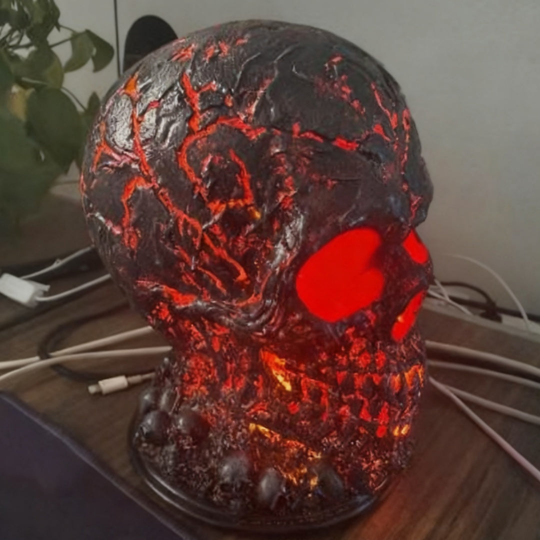 Halloween Skull Desk Lamp with LED Light (photo 2)