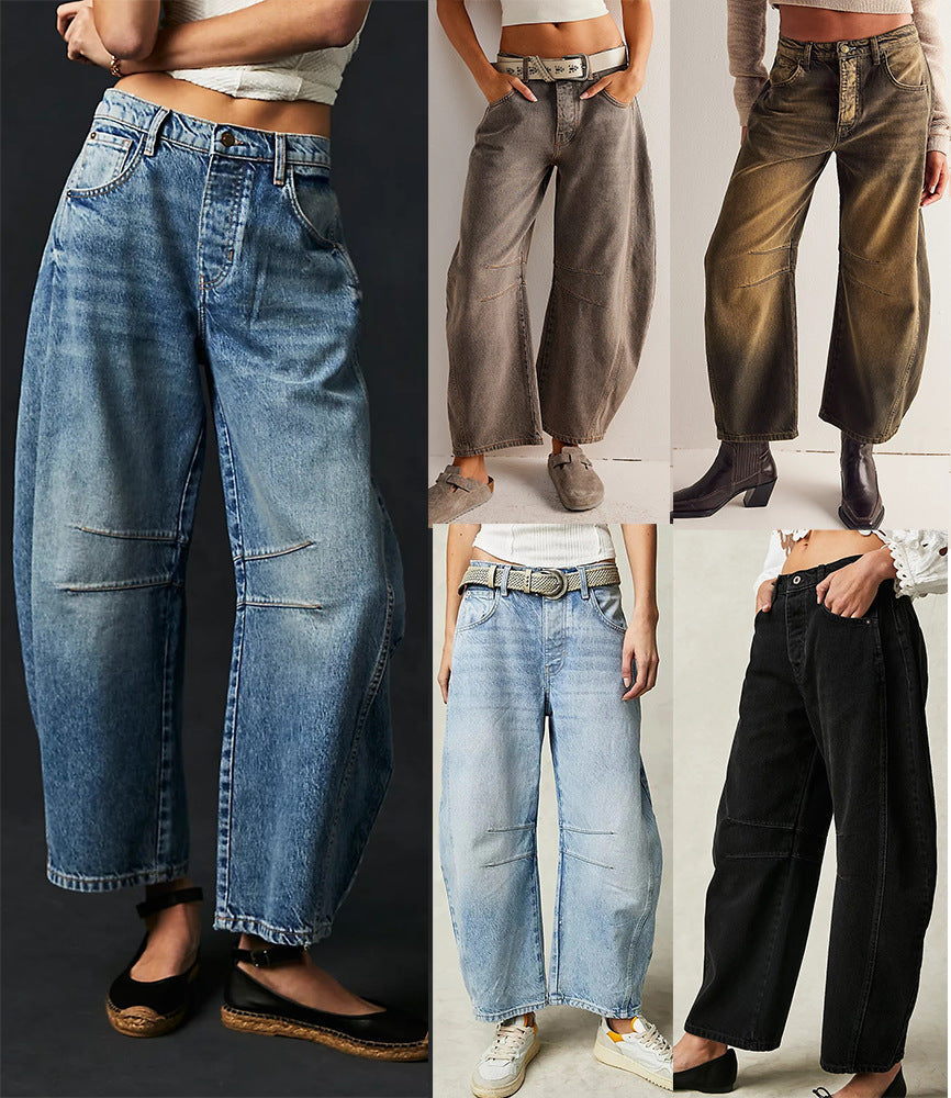 Women's Mid-Rise Wide-Leg Barrel Jeans (photo 46)