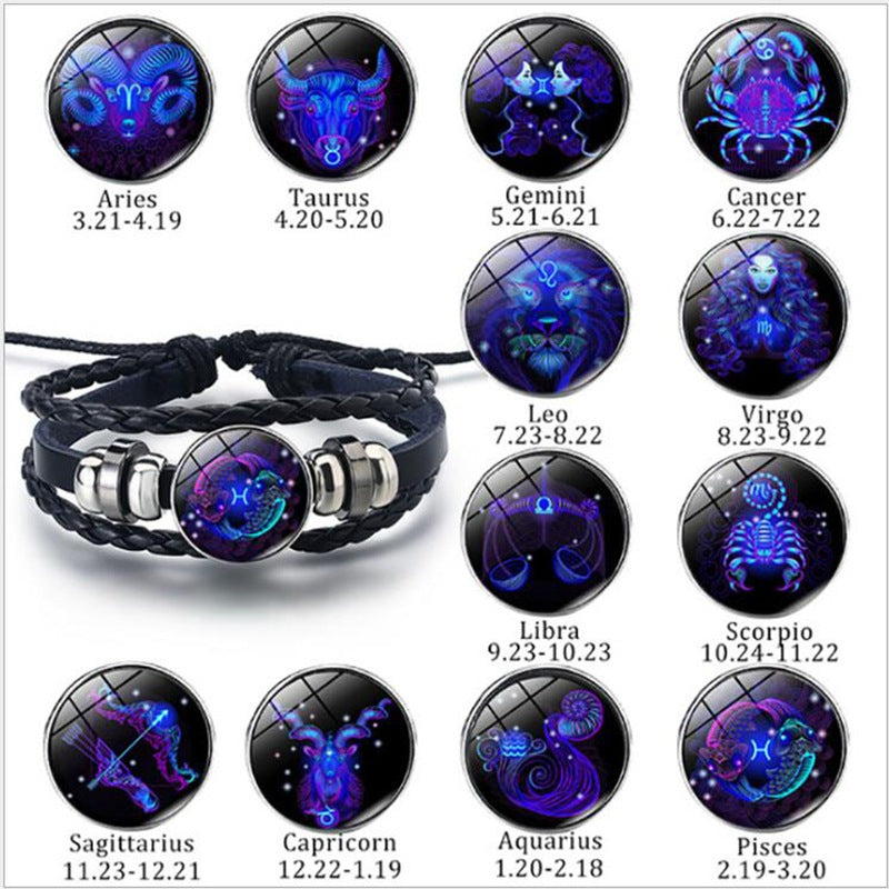 Zodiac Sign Glow-in-the-Dark Braided Bracelet (photo 9)