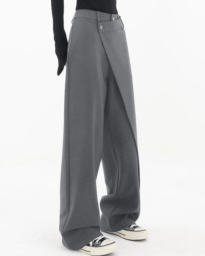 Women's High-Waist Irregular Wide-Leg Pants (photo 4)