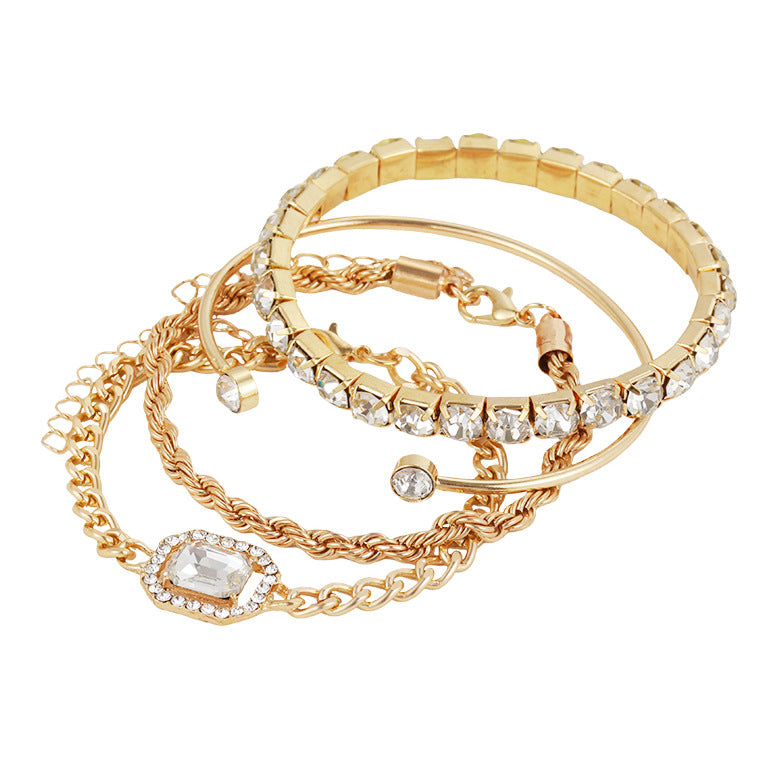 4-Piece Rhinestone Bracelet Set (photo 6)