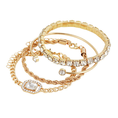 4-Piece Rhinestone Bracelet Set (photo 6)