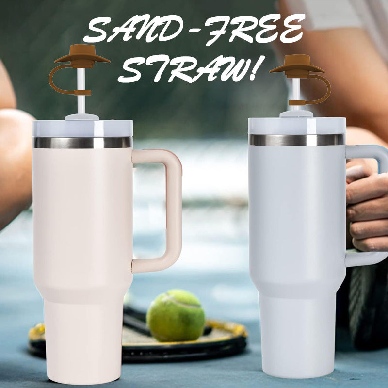Silicone Hat-Shaped Straw Toppers (photo 6)