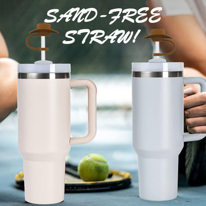 Silicone Hat-Shaped Straw Toppers (photo 6)