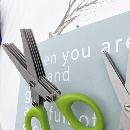 Multi-Blade Stainless Steel Herb Scissors (photo 7)