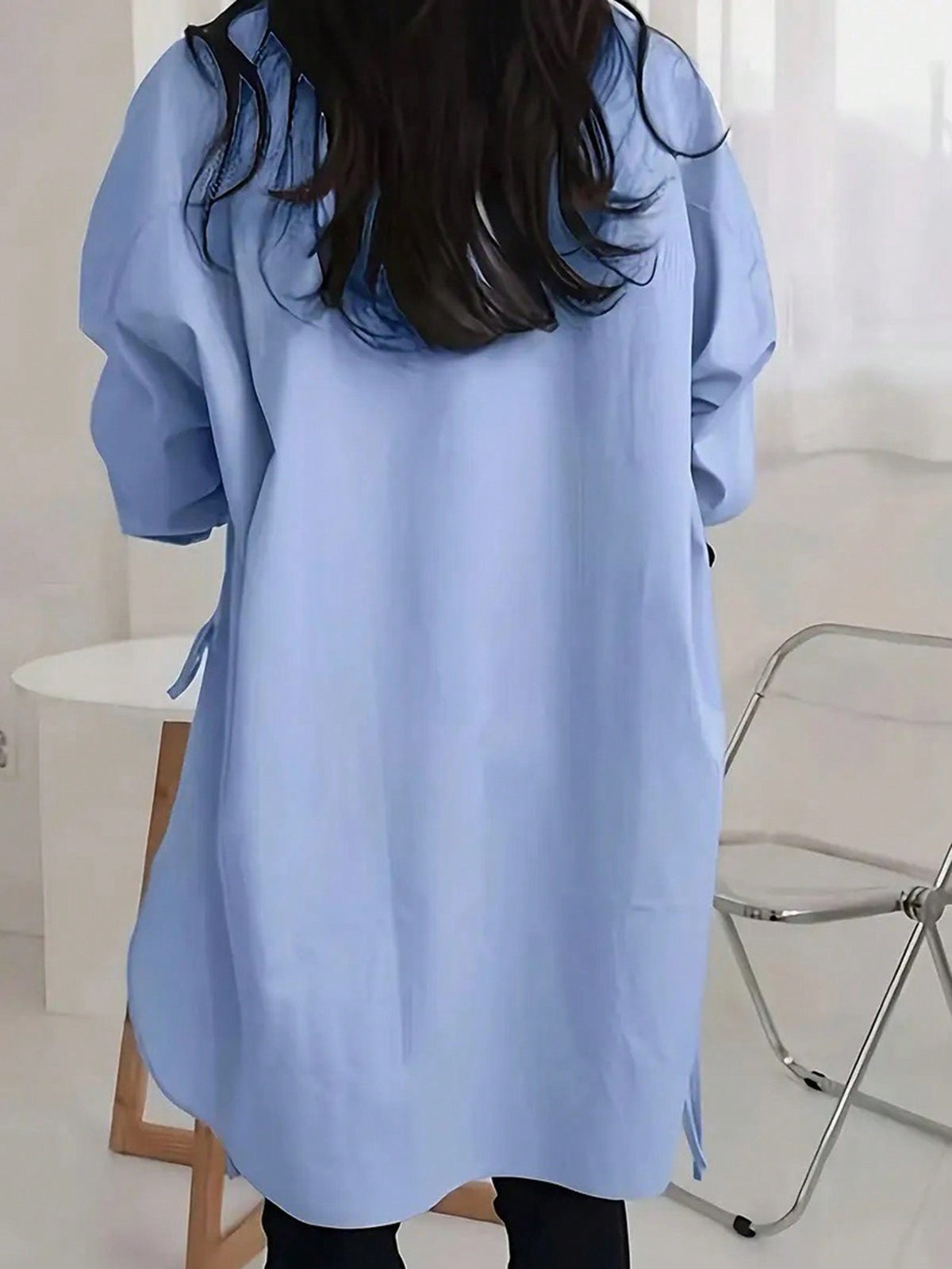 Women's Drop-Shoulder Long-Sleeve Shirt (photo 2)