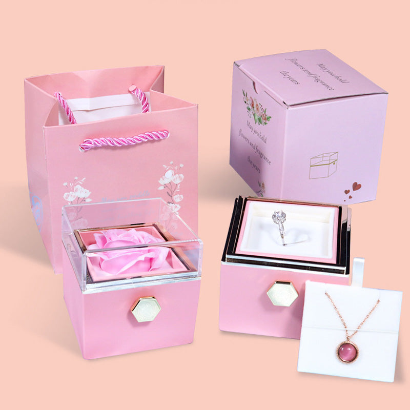 Rotating Soap Rose Jewelry Gift Box (photo 6)