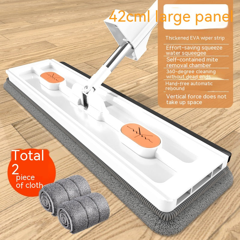 Large 360° Rotating Flat Mop with Stainless Steel Handle (photo 13)